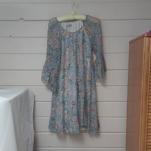 Elegant Floral Long Sleeve Dress